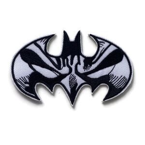 Batman Sign BW Embroidered Patch
